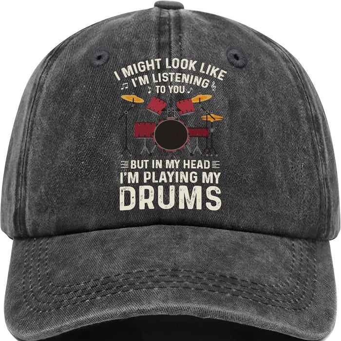 Wholesale Vintage Washed Baseball Cap With Firefighter Drama Themed Print Adjustable Curved Brim For Everyday Summer Wear