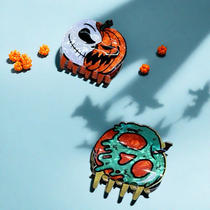 Wholesale  Pumpkin Clip Green Rotten Apple Ghost Shark Clip Punk Style Ponytail Clip Headwear