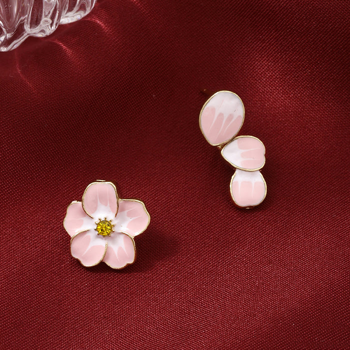 Wholesale Pink Cherry Blossom Earrings Female Celebrity Earrings