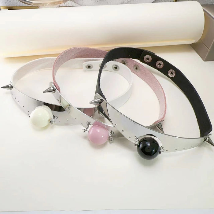 Wholesale Y2k Leather Rivet Collars JDC-NE-YanH006