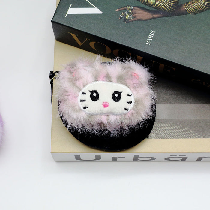 Wholesale Plush Coin Purse with Cat Ear Hood