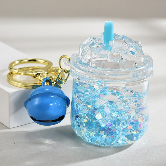 Wholesale Acrylic oil-filled pendant,  glow-in-the-dark iceberg cup keychain