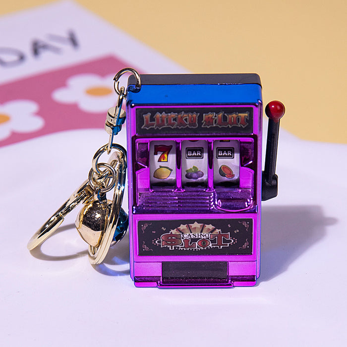 Wholesale Creative Tiger Fruit Machine Pendant Lucky Drawing Keychain Fun Toy Keychain Office Cultural