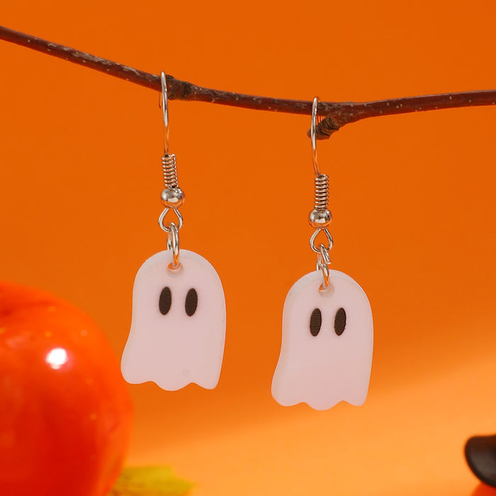 Wholesale  candy ghost hat earrings acrylic small holiday earrings cartoon cute funny earrings