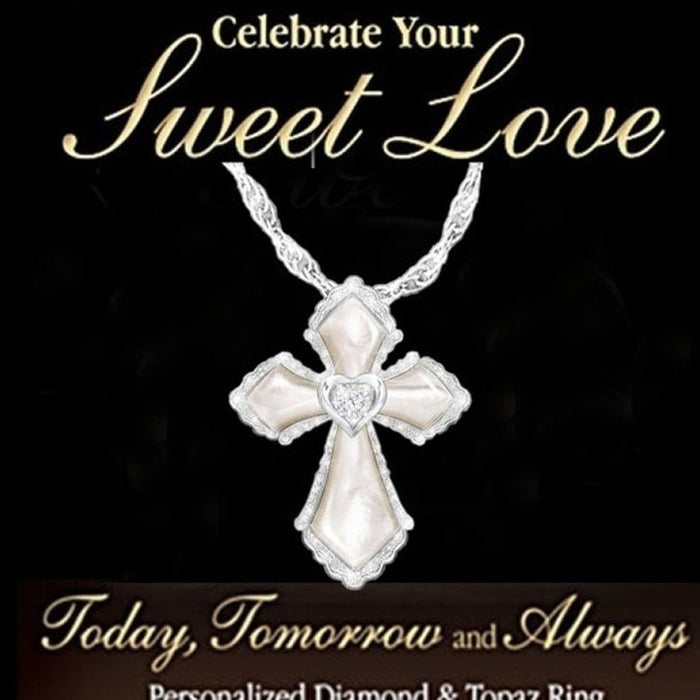 Wholesale Cross drip oil inlaid diamond pendant for men and women