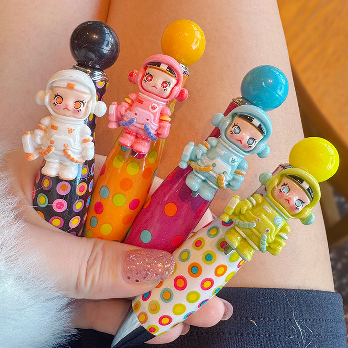 Wholesale Cute and simple soft-grip ballpoint pen with doll decoration