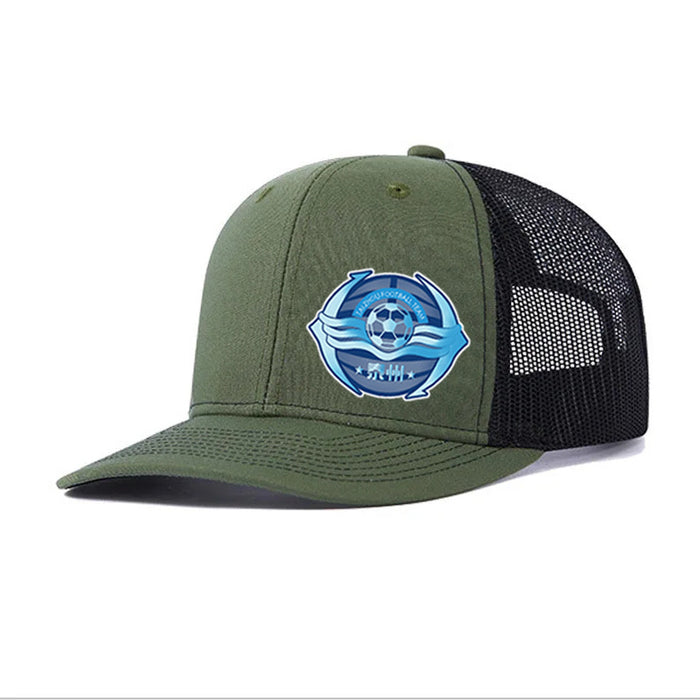 Wholesale football logo hat adult sports leisure mesh hat summer sun protection breathable