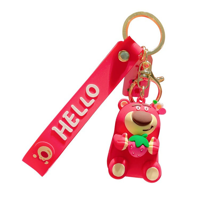 Wholesale Bear Cartoon Silicone Keychain JDC-KC-JuJi002