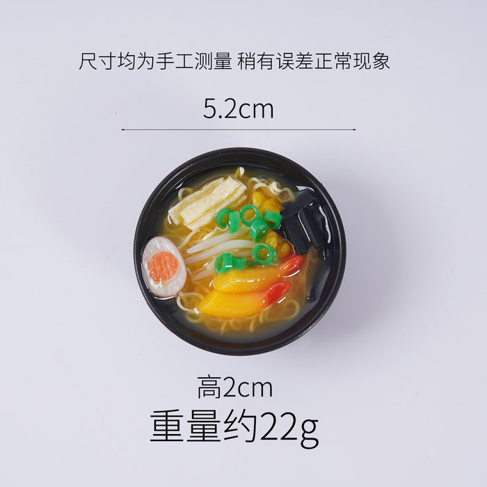 Wholesale PVC Simulated Seafood Ramen Keychain Bag Charm Decorative Accessory MOQ≥2