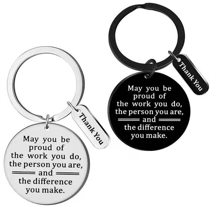 Wholesale May You Be Stainless Steel Keychain JDC-KC-TangMumao002