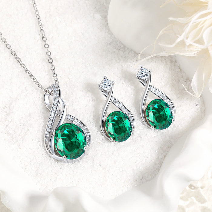 Wholesale Necklace Star Stone S-shaped Exaggerated  Color Treasure Necklace