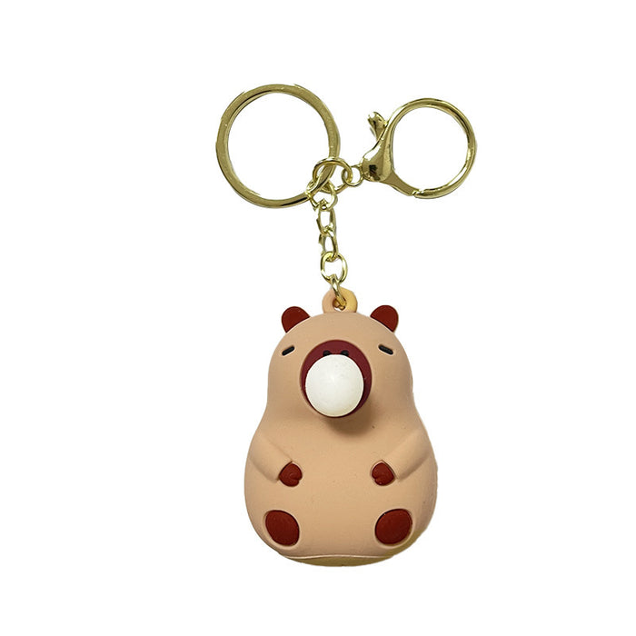 Wholesale Capybara bubble blowing keychain cute little capybara pendant car bag pendant