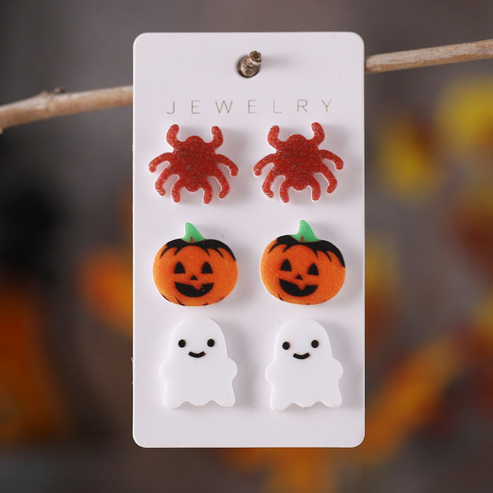 Wholesale  bat ghost moon  earrings set acrylic earrings  earrings