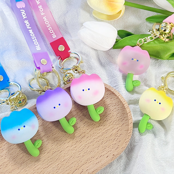 Llavero de tulipán de resina al por mayor JDC-KC-CHAOHE003