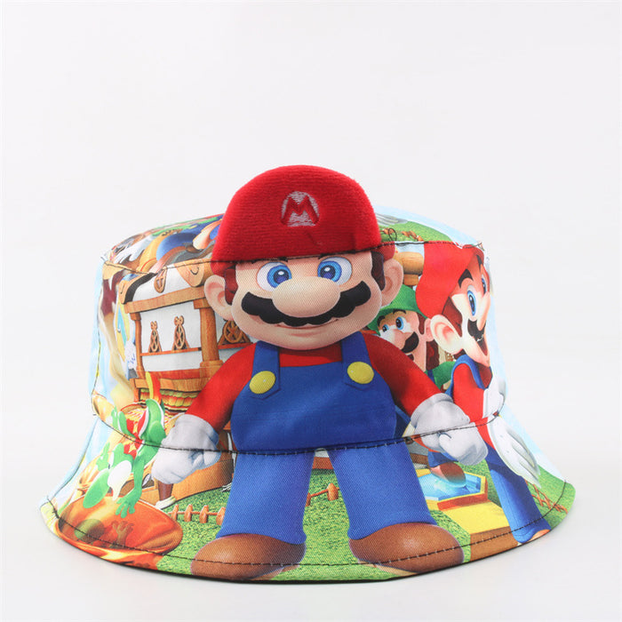 Wholesale  children' s hat cartoon animation baby fisherman hat summer sunshade sun hat