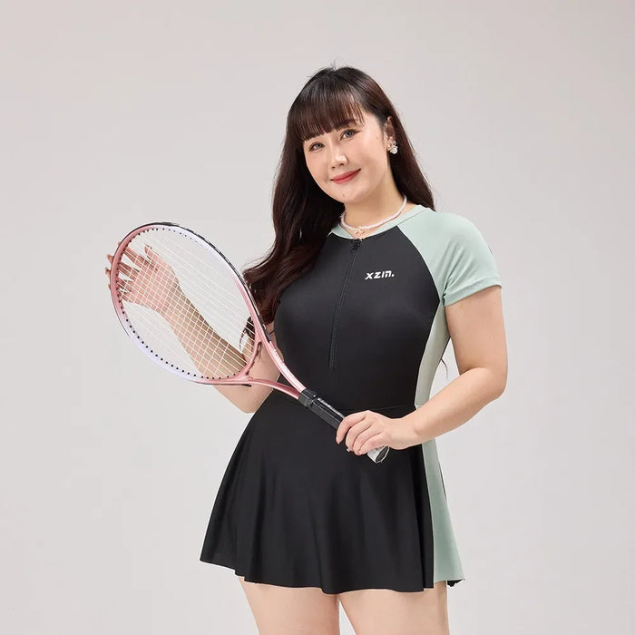 Wholesale Swimsuit one-piece flat leg pants, conservative one-piece hot spring swimsuit