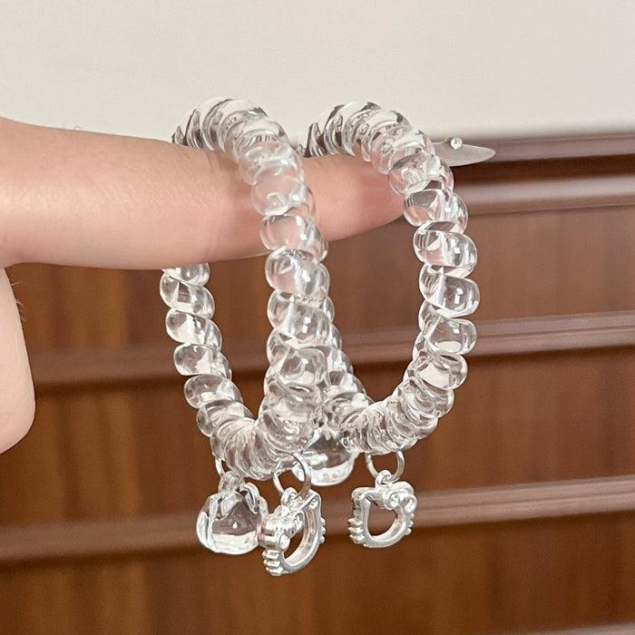 Wholesale Kt Rope Hair Band Cute Girly Heart Cartoon Bracelet Hair Rope Headband