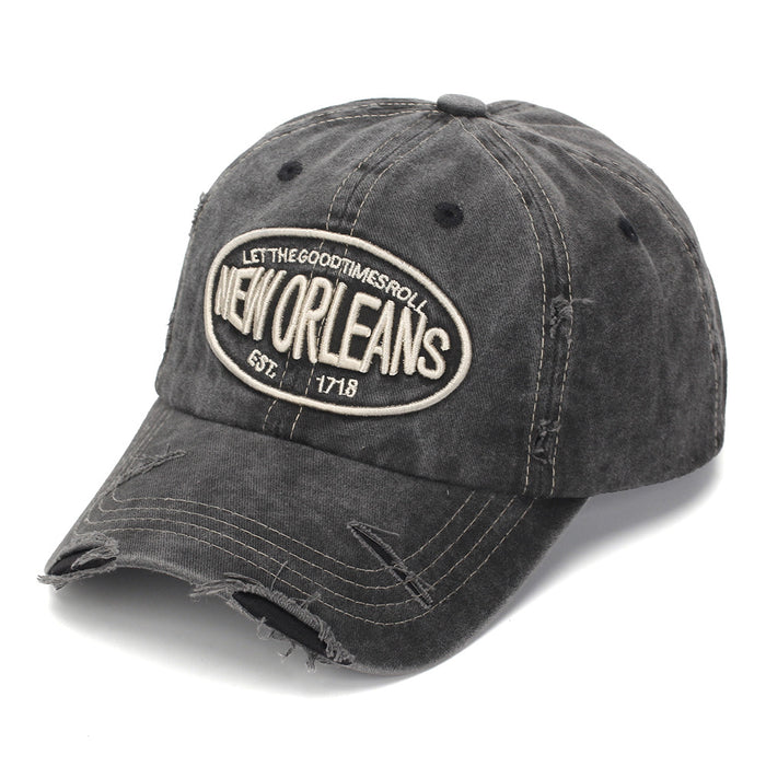 Wholesale Retro Letter Embroidered Baseball Cap - Trendy Unisex Casual Hat Perfect