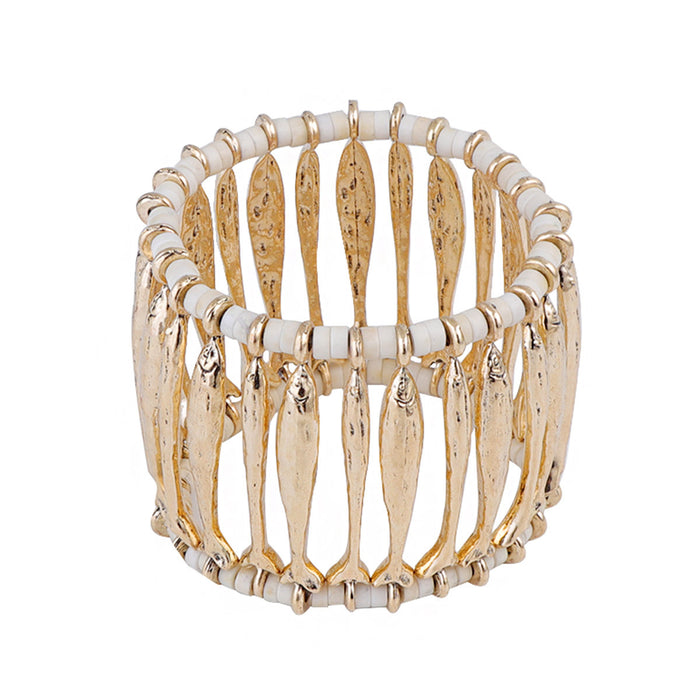 Wholesale Leisure Style Alloy Long Fish Hollow Loosen Casual Bracelet