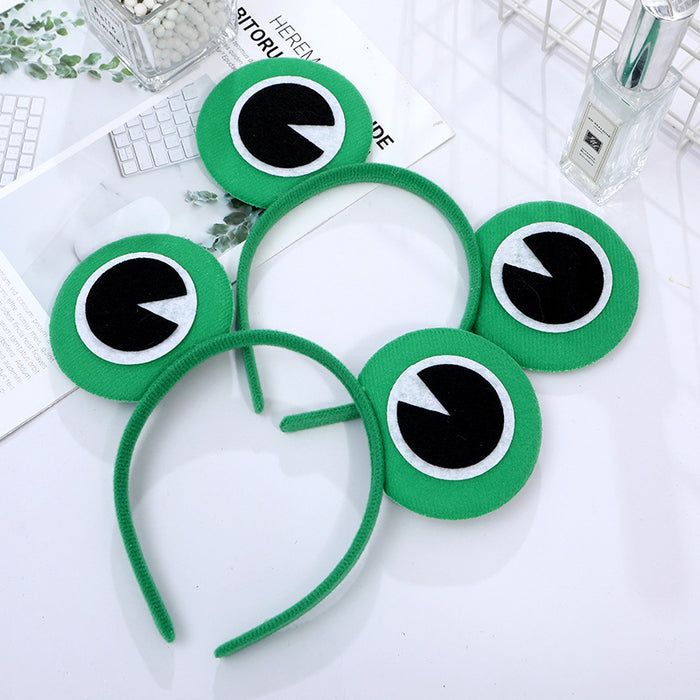 Wholesale Cartoon Big Eyed Frogs Fabric Headband JDC-HD-MeiY005