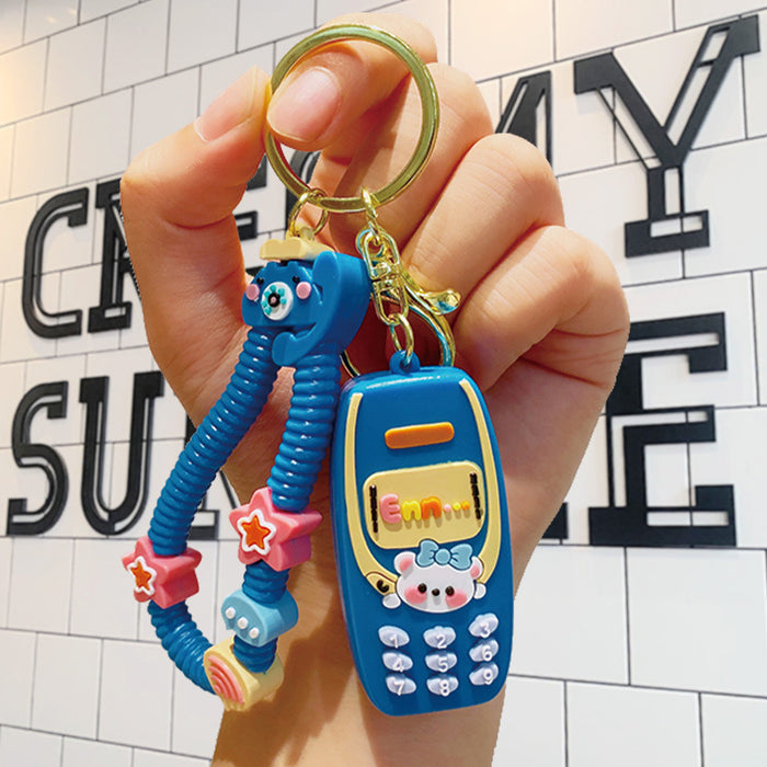 Wholesale Cartoon Mini Phone PVC Keychain JDC-KC-LiuFan001