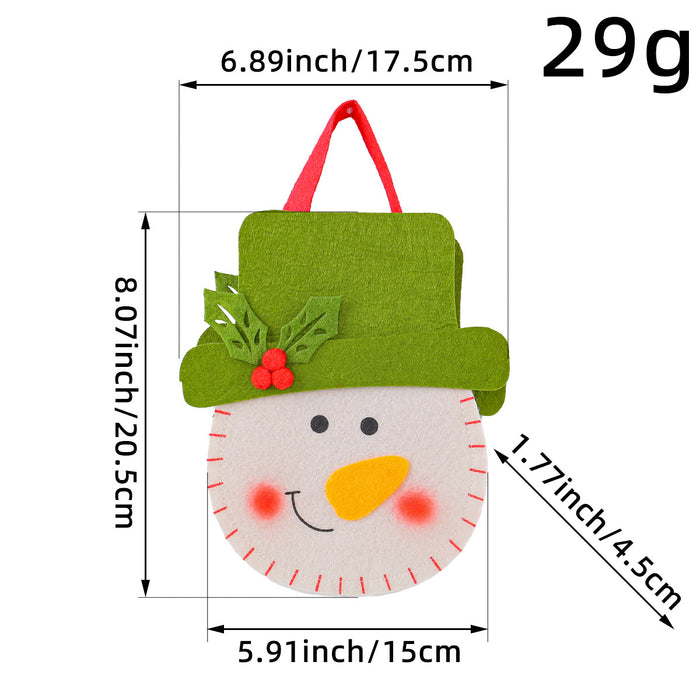 Wholesale Christmas Decorations Non-Woven Handbag Gift New Gift Bag  Candy Apple Christmas Tree Bell