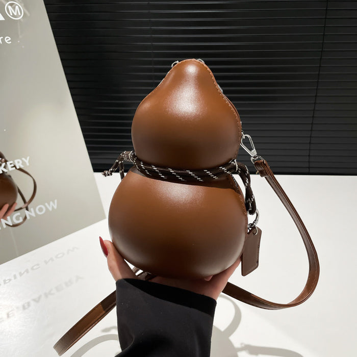 Wholesale Stylish Gourd Shape Small PU Shoulder Bag Fashion Crossbody Bag Everyday Wear Boutique Resale
