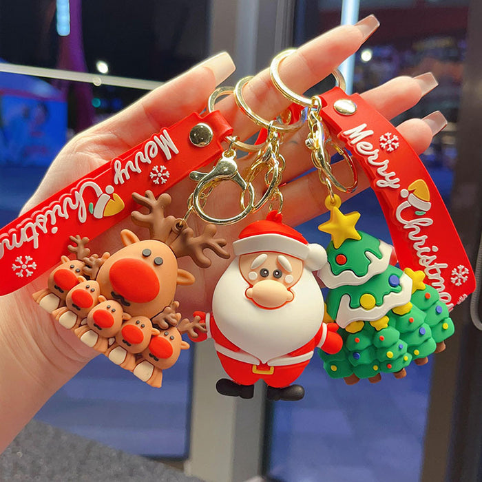 Wholesale Christmas key chain car pendant exquisite key pendant