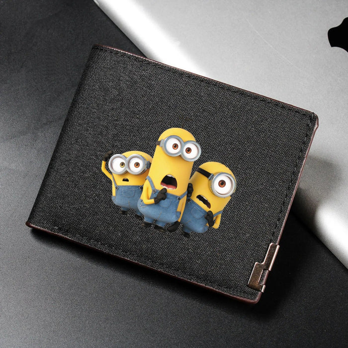 Wholesale Cartoon Anime Printed Short Canvas Wallet Denim Wallet JDC-WT-Qiqiang002