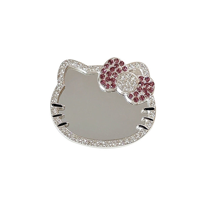 Wholesale Rhinestone Glass Mirror Cat Phone Grips