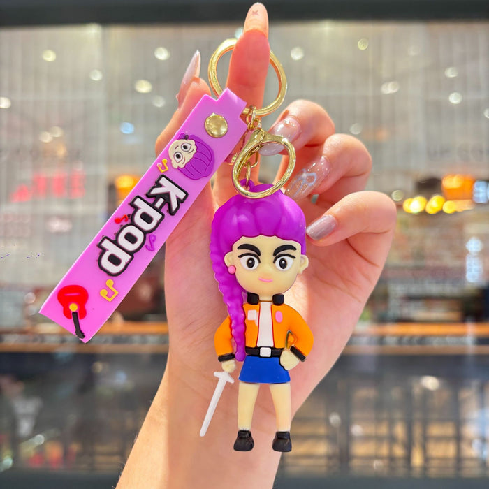 Wholesale KPOP  small PVC pendant keychain