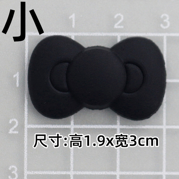 Wholesale 10pcs Cat Bow PVC Soft Adhesive Patch Mobile Phone Case Hole Slippers Accessories Water Cup Accessories