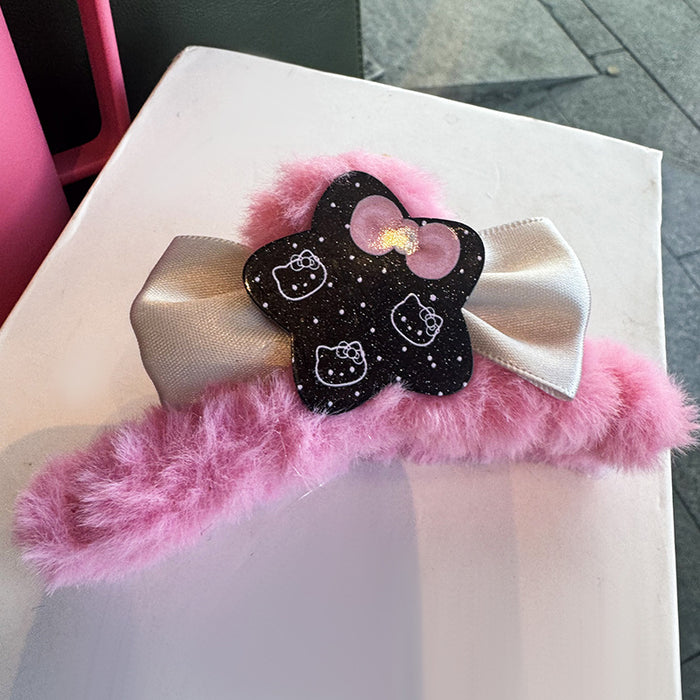 Wholesale Children' s Plush Grab Clip Cute Cat Hair Shark Clip Headwear Girl' s Back of Head Hair Grab