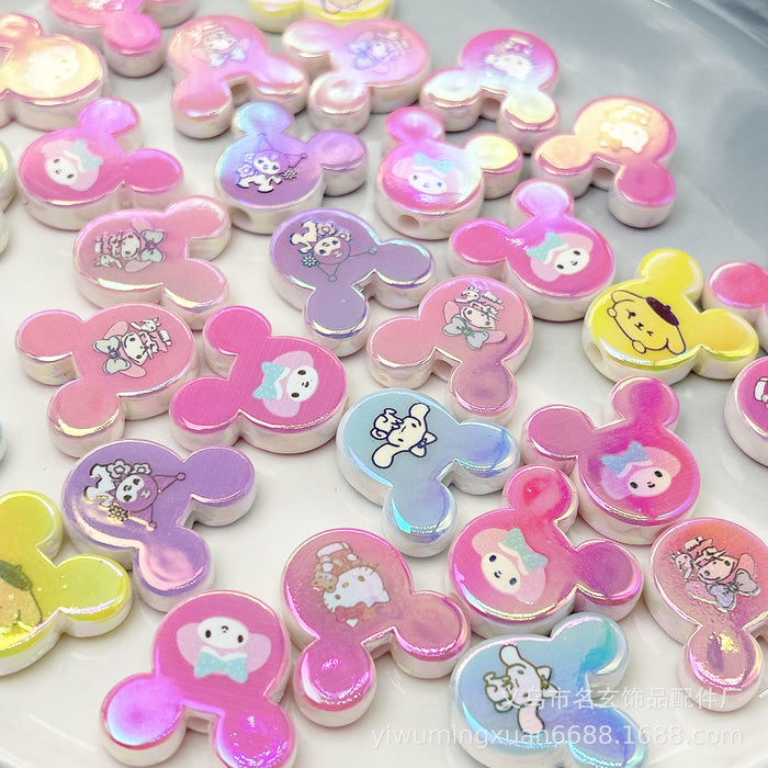 Wholesale 200PCS Electroplated Resin Cartoon Beads JDC-BDS-MingXuan005