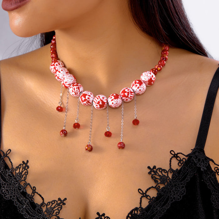 Wholesale Funny Necklaces  Creative Pumpkin Ghost Pendant Clavicle Chain Necklace