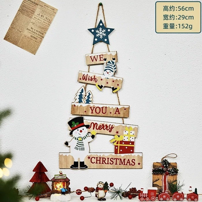 Wholesale Wooden crafts hanging signs for party Christmas decorations