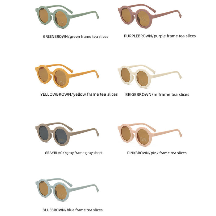 Wholesale Children's sunglasses, sunshade sunglasses, baby fashion, UV protection, cute cartoon round glasses