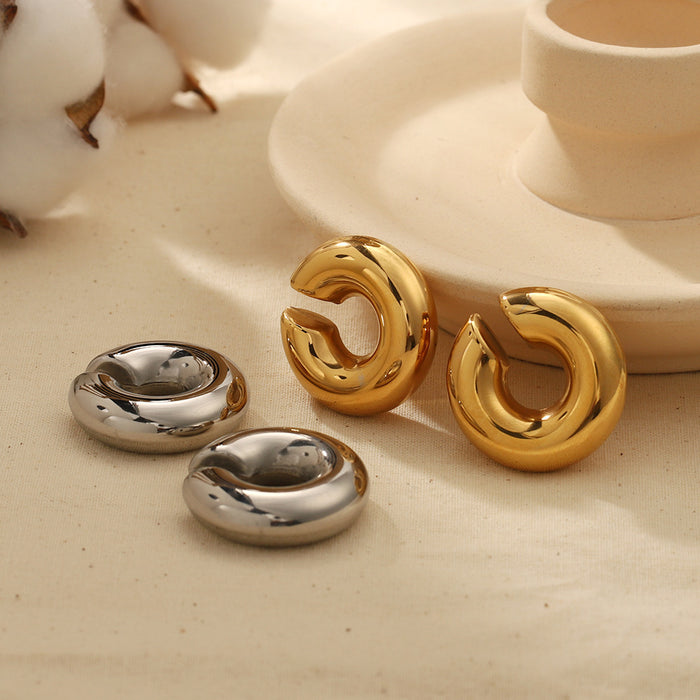 Wholesale Fashionable cylindrical light luxury smooth ear clip