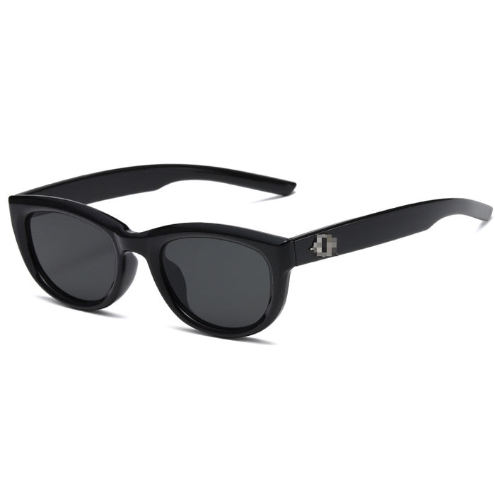Wholesale Retro cat eye black sunglasses for women with a high-end feel, UV resistant and strong light sunglasses design