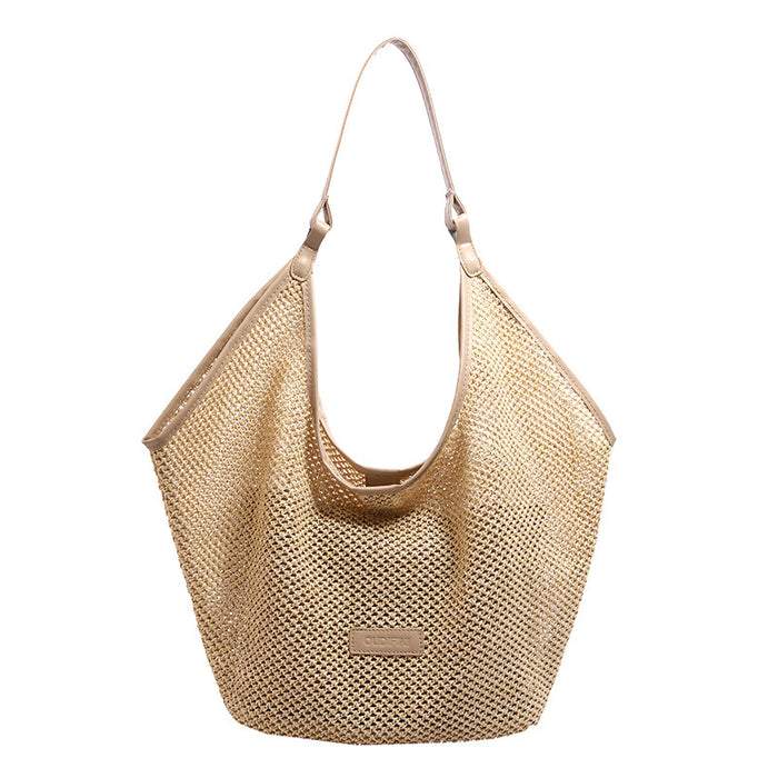 Wholesale Woven bag versatile fashion niche one shoulder bucket bag beach bag