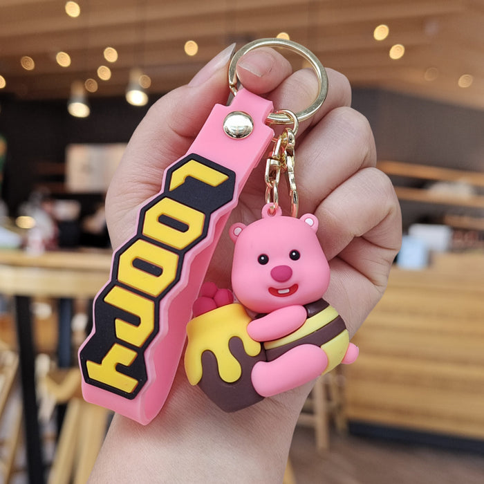 Wholesale  Cute  keychain pendant  doll ornaments  small gift cartoon car key chain