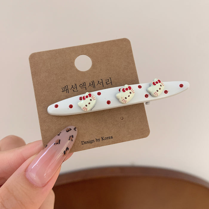 Wholesale Fashionable Elegant Full Diamond Bow Side Clip Hairpin Women' s One-Word Clip Forehead Bangs Clip Headwear Side Hairpin