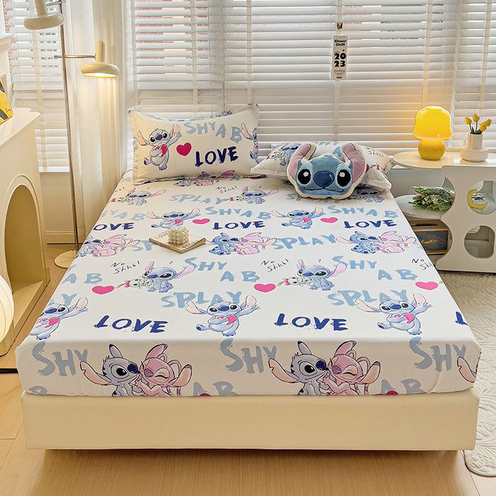 Wholesale A-level Cloud Washed Cotton Cute Cartoon Girl Heart Dormitory Bed Sheets JDC-SEE-AiErMei007