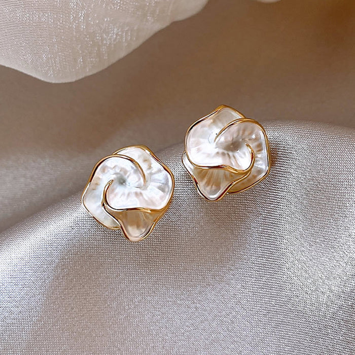 Wholesale Camellia Earrings Women's Flower Ear Jewelry