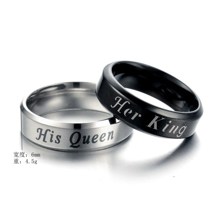 Wholesale Couple Ring Personalized Popular Stainless Steel Ring Jewelry