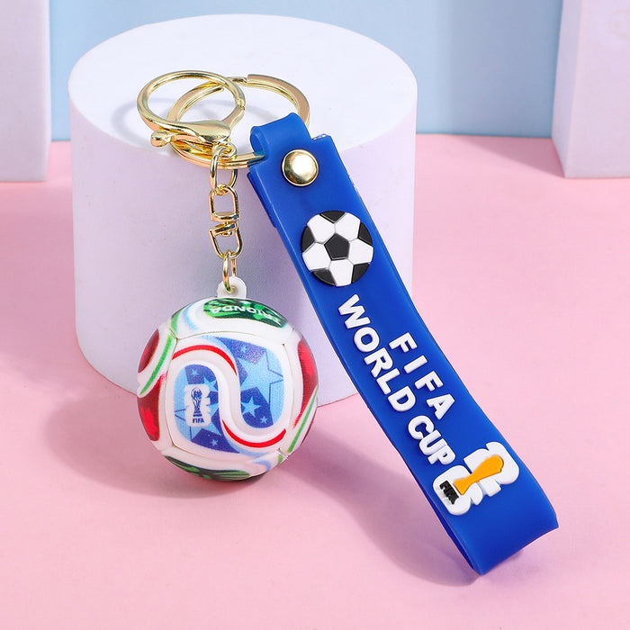 Wholesale 3pcs World Cup Football Keychain Mascot Pendant