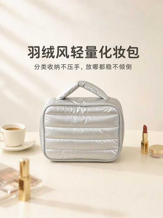 Wholesale Quilted Light Pink Women S Makeup Bag Large Capacity Travel Toiletry Organizer Home Storage Chic