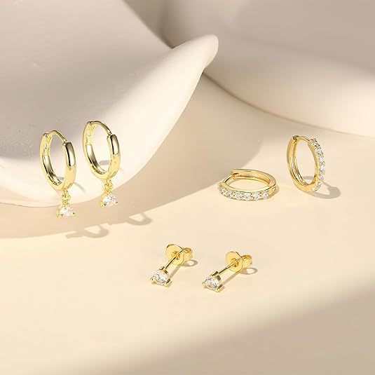 Wholesale Brass genuine gold electroplating hot selling earrings, niche high-end feeling set, earrings, ear buckles