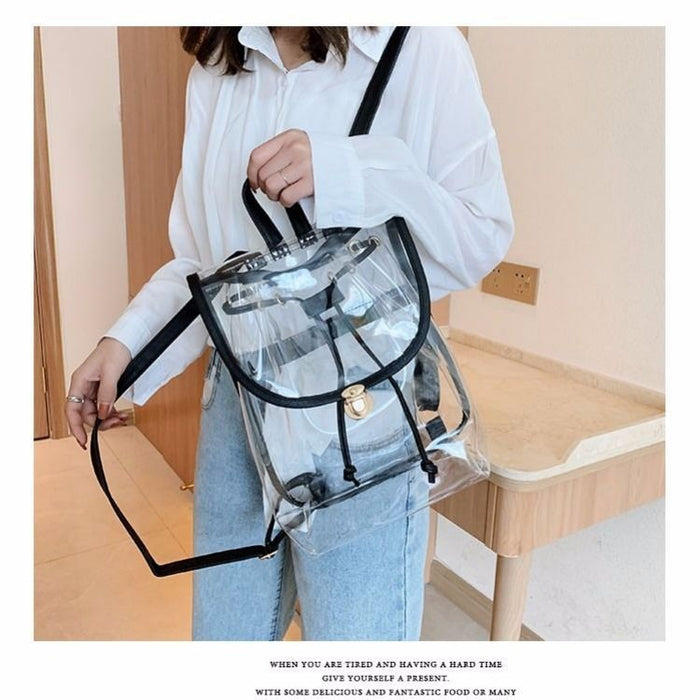 Wholesale New transparent PVC backpack for outdoor travel