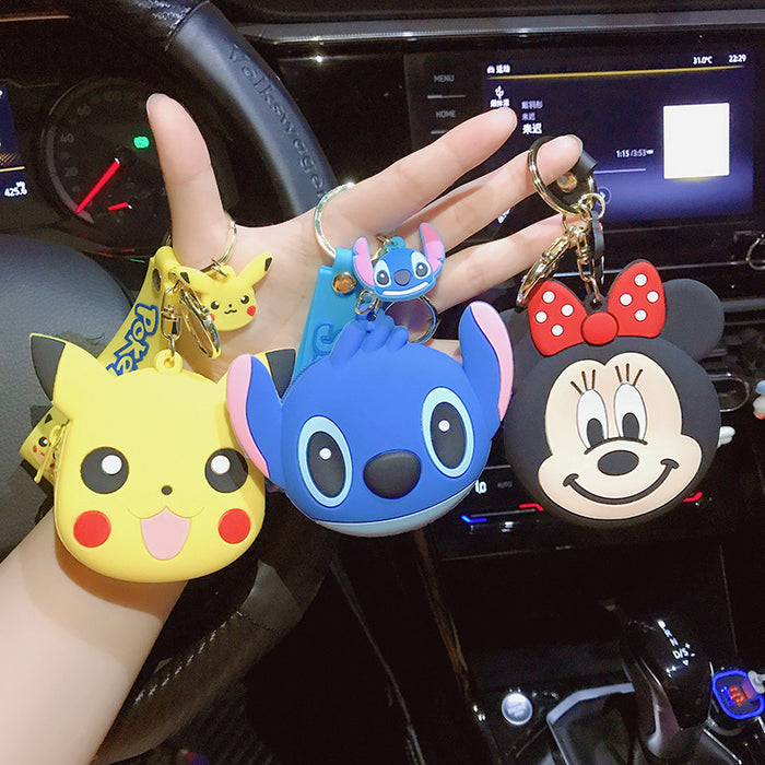 Wholesale Cartoon Silicone Coin Purse Keychain JDC-KC-KuM006